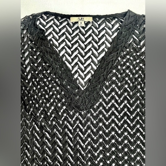 YA LOS ANGELES Women’s Lace Crochet V Neck Sheer Bell Sleeve Boho Fairy Top‎ M - Picture 10 of 12